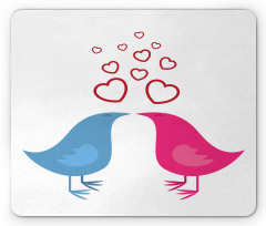 Birds Heart Symbols Romance Mouse Pad