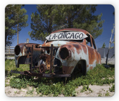 Old Abandoned Car USA Mouse Pad