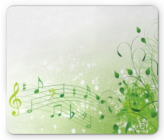 Curlicue Leaves Treble Chef Mouse Pad