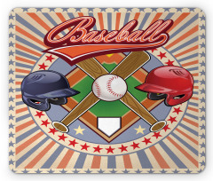 Retro Pop Art Baseball Mouse Pad