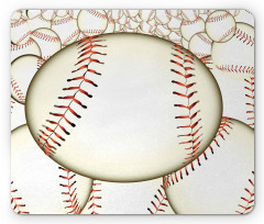 Baseball Ball Pattern Mouse Pad