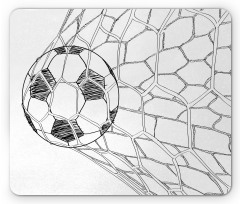 Soccer Ball in Net Mouse Pad