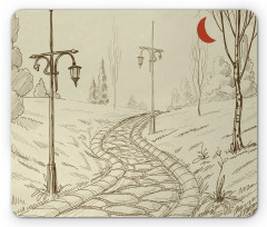 Sketchy Park Alley Mouse Pad