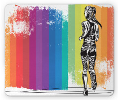 Marathon Runner Ombre Mouse Pad