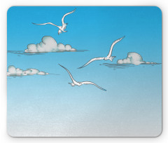 Seagulls Flying Ombre Sky Mouse Pad