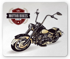 Old Classic Motorcycle Mouse Pad