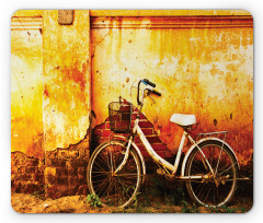 Bike Rusty Cracked Wall Mouse Pad