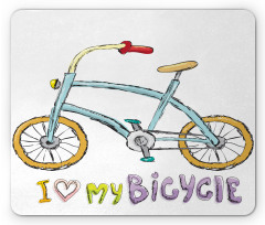 Bicycle Kids Love Words Mouse Pad