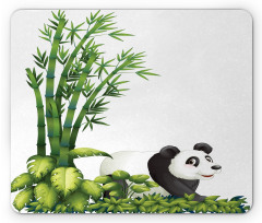 Panda Bear Bamboo Mouse Pad