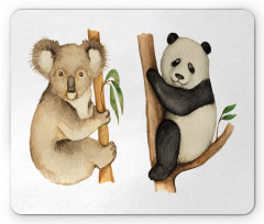 Koala Panda Watercolor Mouse Pad