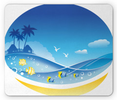 Tropic Cartoon Sea Mouse Pad