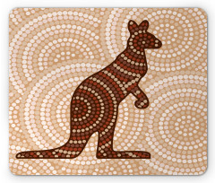 Kangaroo with Dots Mouse Pad