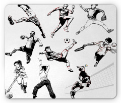 Various Sports Athletes Mouse Pad