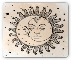 Sun and Moon Mystical Mouse Pad
