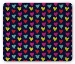 Hearts Love Happy Mouse Pad