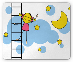 Girl Ladder with Star Mouse Pad