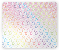 Stars in Rainbow Colors Mouse Pad