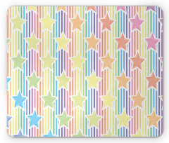 Star Rainbow Stripes Mouse Pad