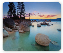 Romantic Lake Sunset Mouse Pad