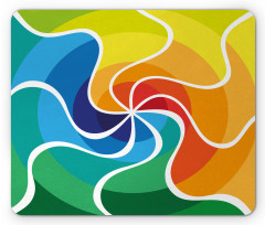 Rainbow Spiral Mouse Pad