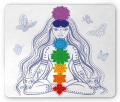 Yoga Meditation Lotus Pose Mouse Pad