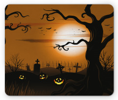 Scary Cemetery Mouse Pad