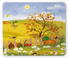 Autumn Garden Daisies Mouse Pad