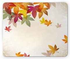 Maple Leaves Pastel Art Mouse Pad