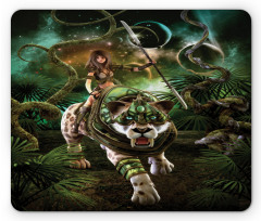 Fantasy Tiger Galaxy Mouse Pad