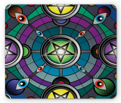 Pentagram Evil Eyes Mouse Pad