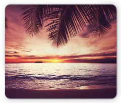 Sunset Ocean Waves Mouse Pad