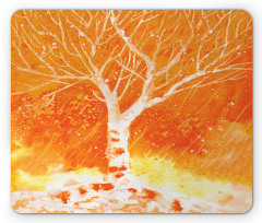 Leafless Tree Autumn Mouse Pad