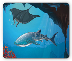 Swimming Shark Ocean Mouse Pad