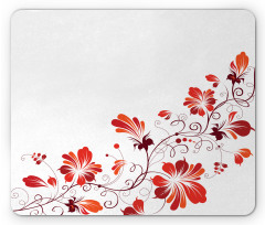 Floral Petal Ornaments Mouse Pad