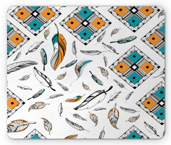 Tribal Bohemian Feather Mouse Pad