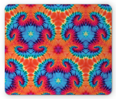 Orange and Blue Motif Colorful Mouse Pad
