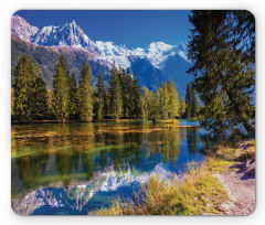Snowy Alps Lake Pine Mouse Pad