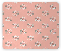 Grunge Circle Flower Art Mouse Pad