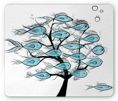 Sea Animals on Tree Theme Mouse Pad