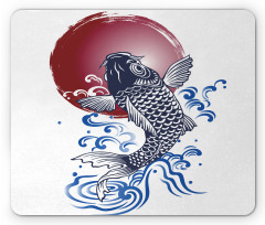 Carp on Flag Mouse Pad