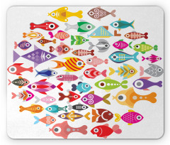 Colorful Aquarium Fishes Mouse Pad