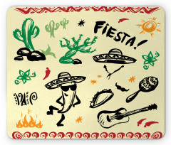 Taco Fiesta Guitar Mouse Pad