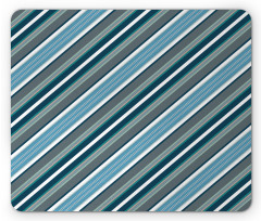 Grey and Blue Diagonal Mouse Pad