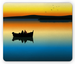 Sunset at Lake Fishing Mouse Pad