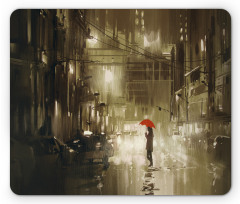 Romantic View Rainy Day Mouse Pad