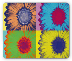 Daisy Flower Collage Mouse Pad