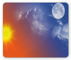 Galaxy Sun Clouds Mouse Pad