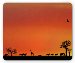 Safari Sunset with Gull Mouse Pad