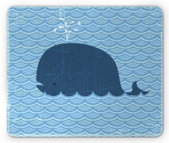 Sea Animal Wavy Patterns Mouse Pad