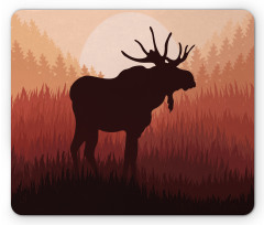 Forest Antlers Wild Deer Mouse Pad